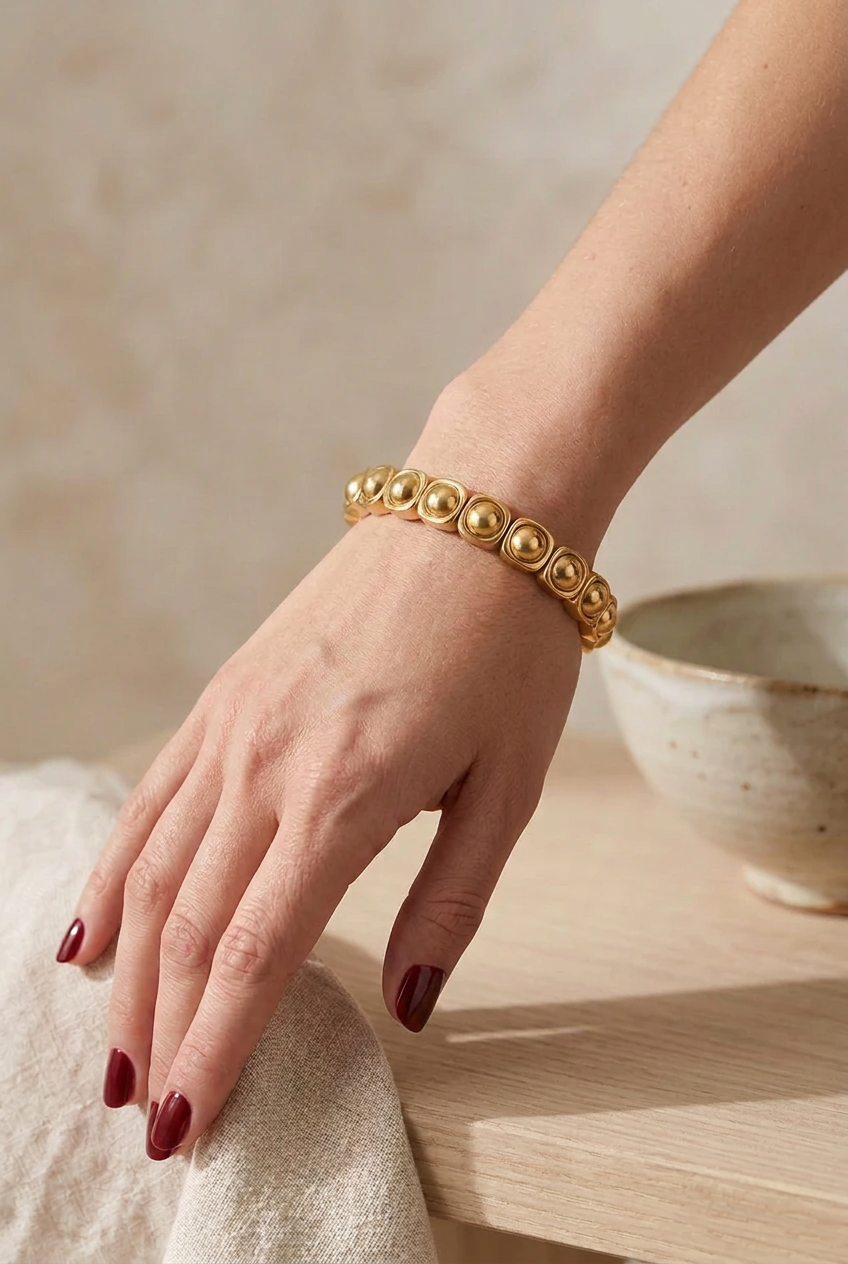 Pulsera Dorada de Eslabones Elegantes | Galú Accesorios