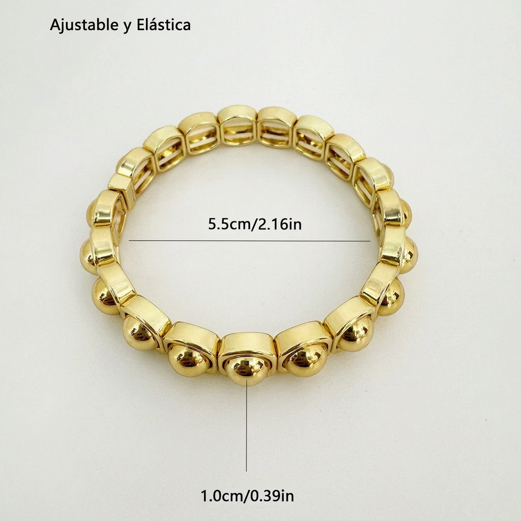 Pulsera Dorada de Eslabones Elegantes | Galú Accesorios