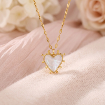 Collar corazón nácar
