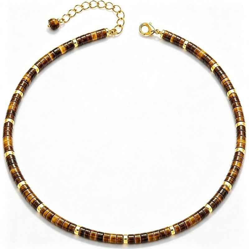 Collar para mujer con cuentas artesanales estilo vintage