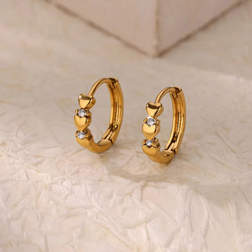 Pendientes de Aro con Corazones