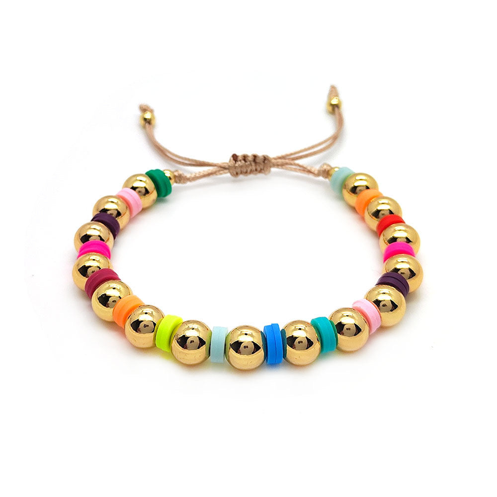 Brazalete de cuentas de colores