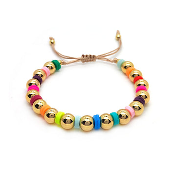 Brazalete de cuentas de colores