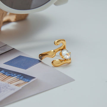 Anillo Orgánico con Cristal