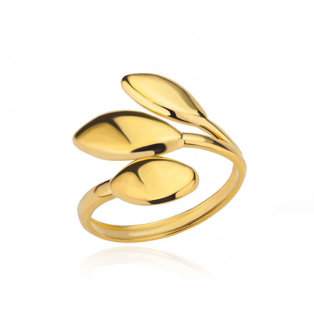 Anillo Hojas Doradas