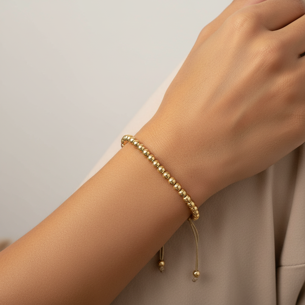 Brazalete clásico dorado