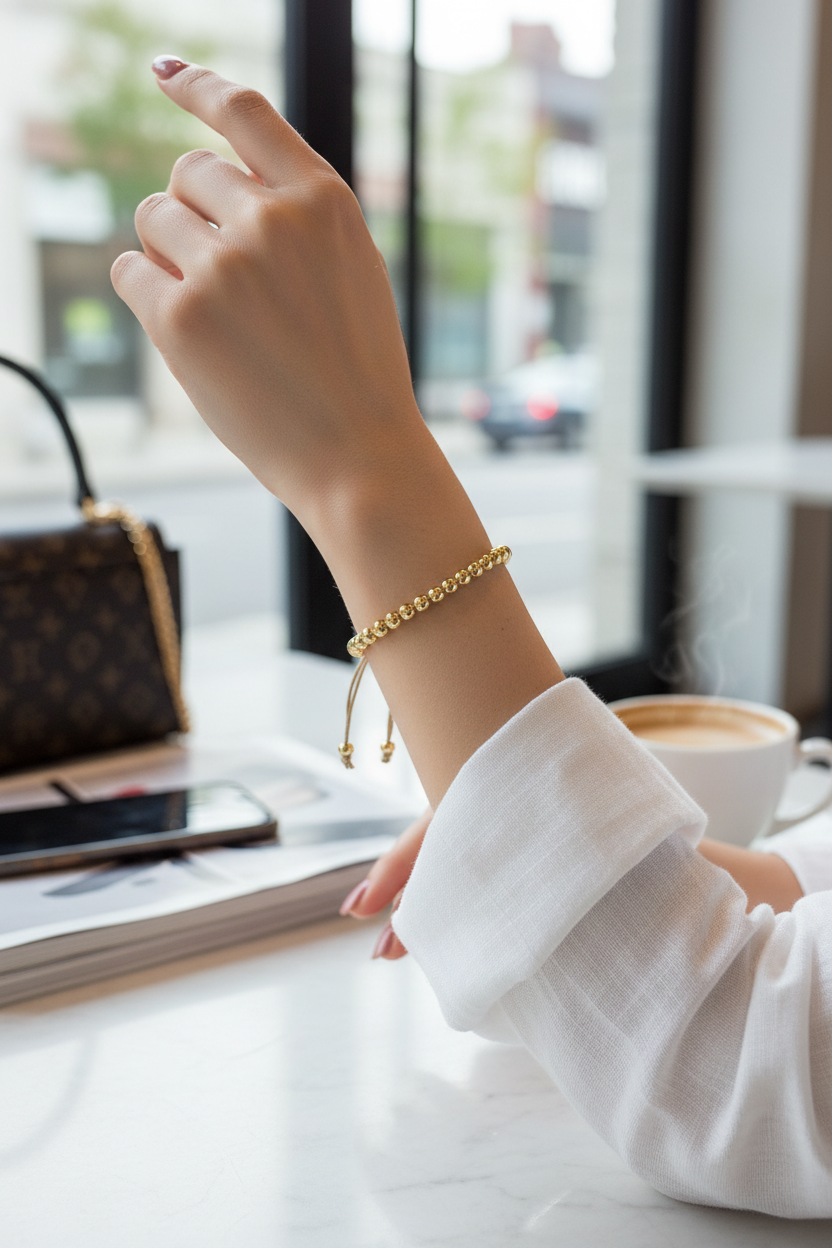 Brazalete clásico dorado
