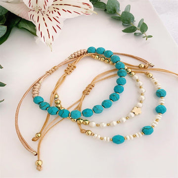 Turquoise & Pearl Bracelet