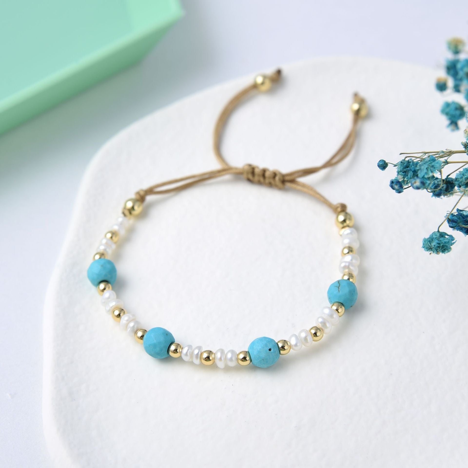 Turquoise & Pearl Bracelet