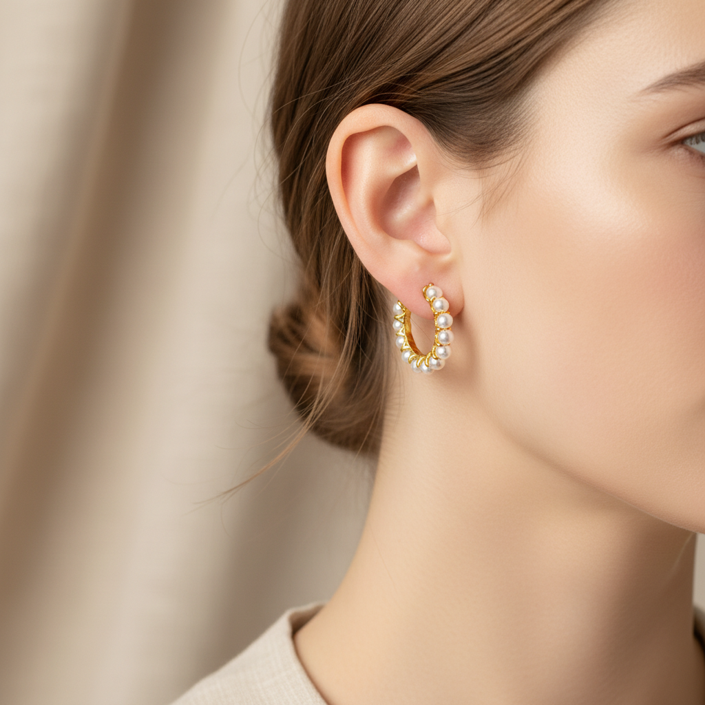 French-Style Pearl Earrings