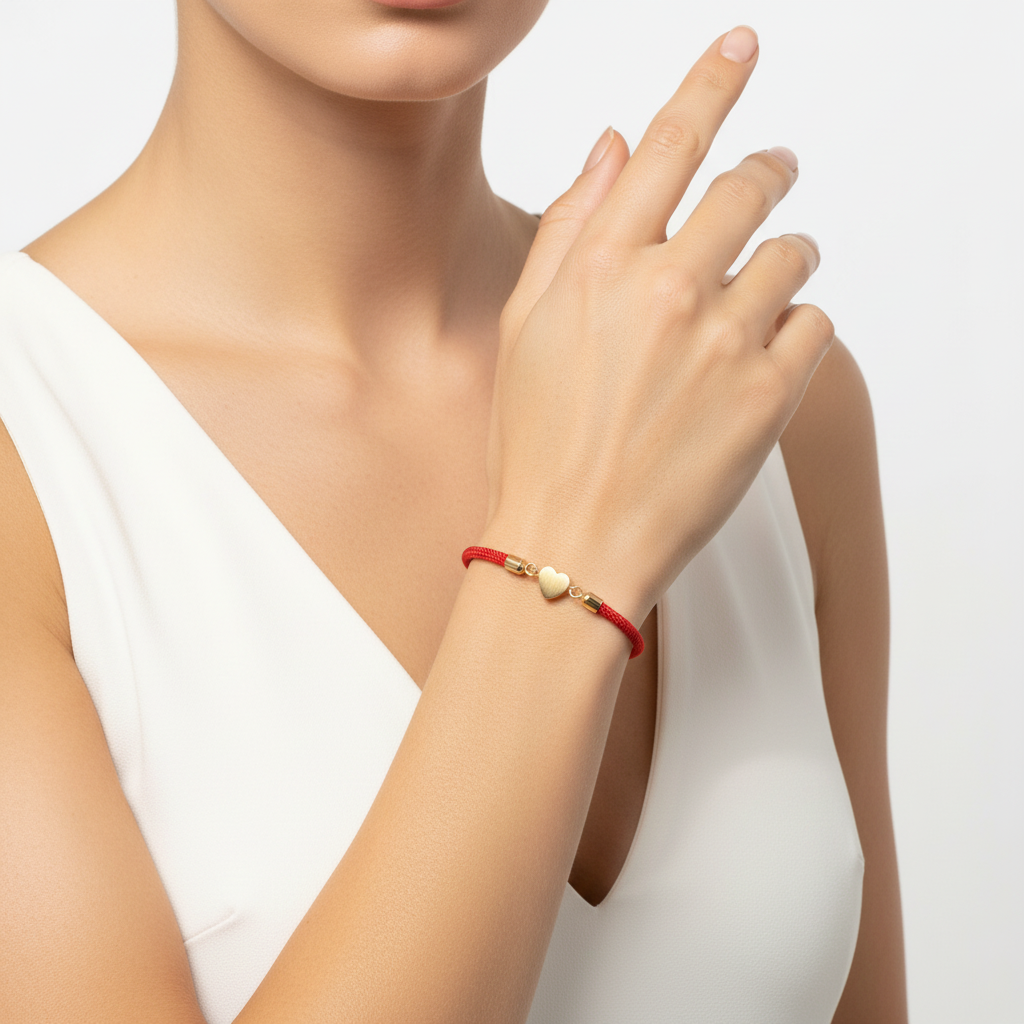 Adjustable heart bracelet
