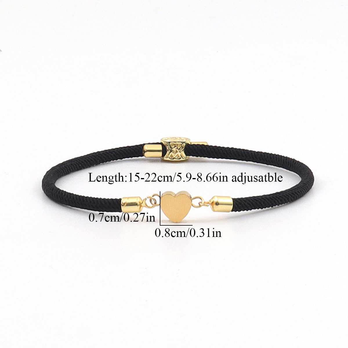Brazalete ajustable de corazón