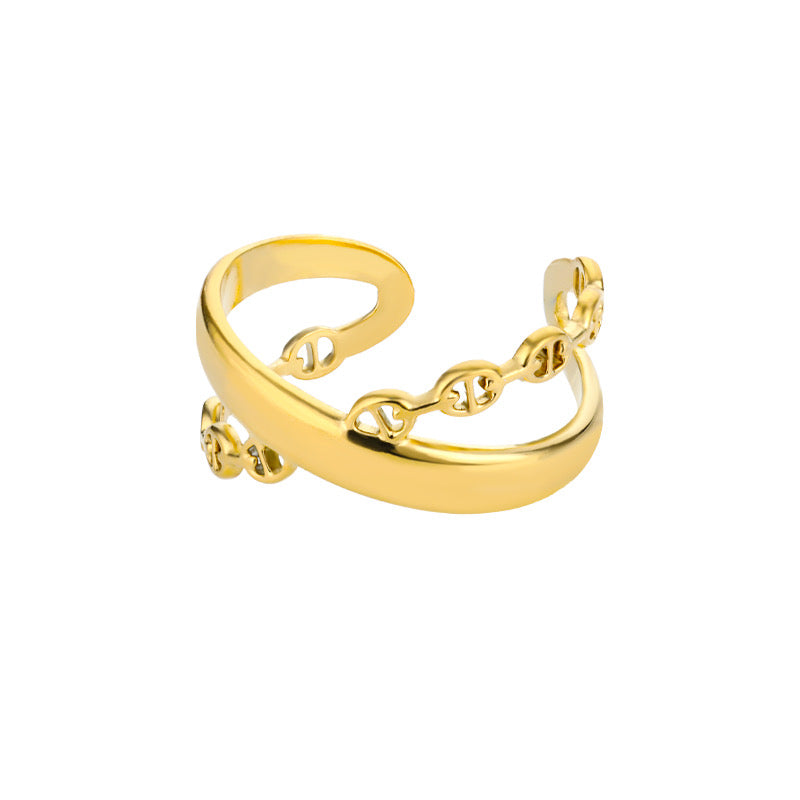 Anillo Abierto con Eslabones