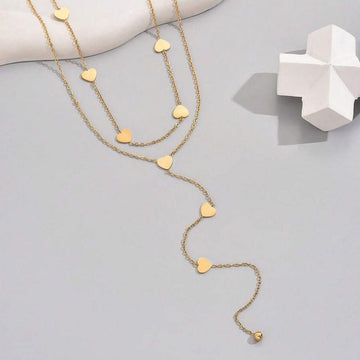 Collar Largo de Corazones