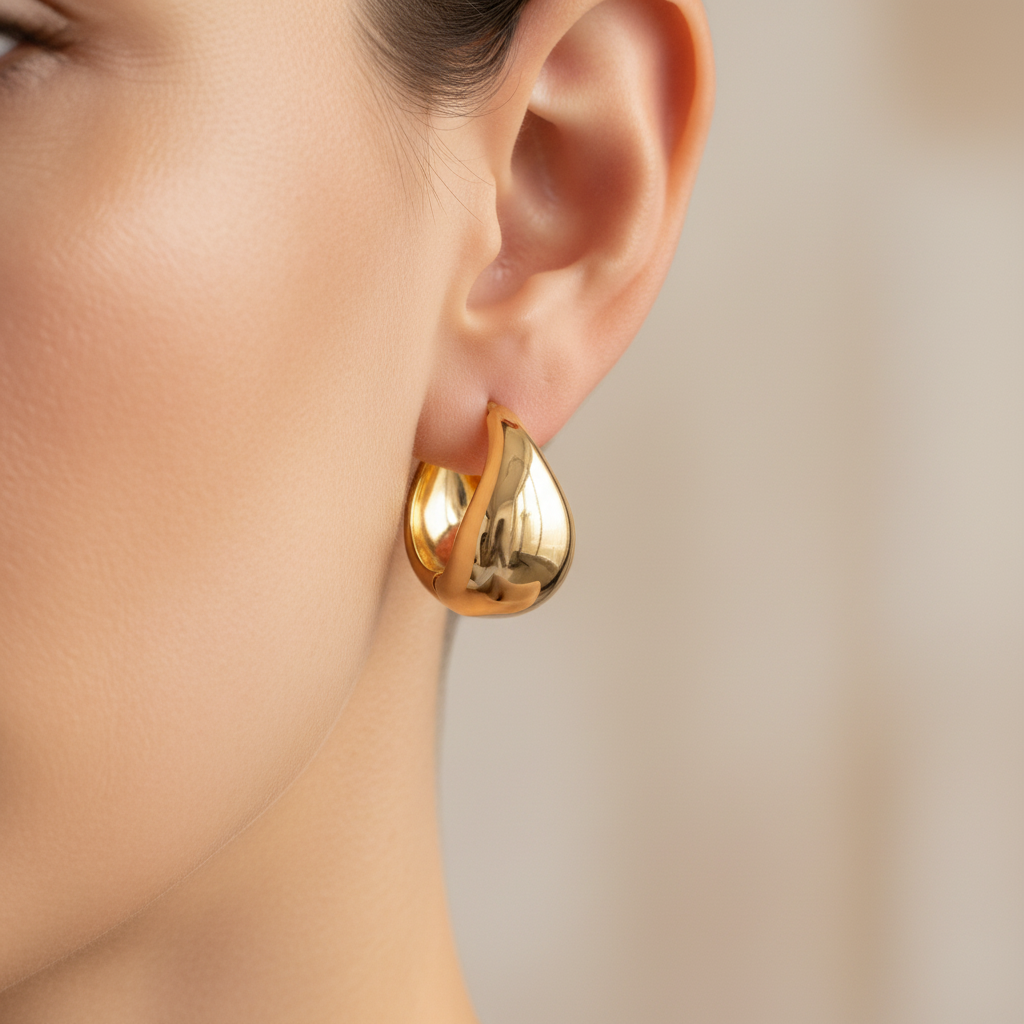 Oval Hoop Earrings