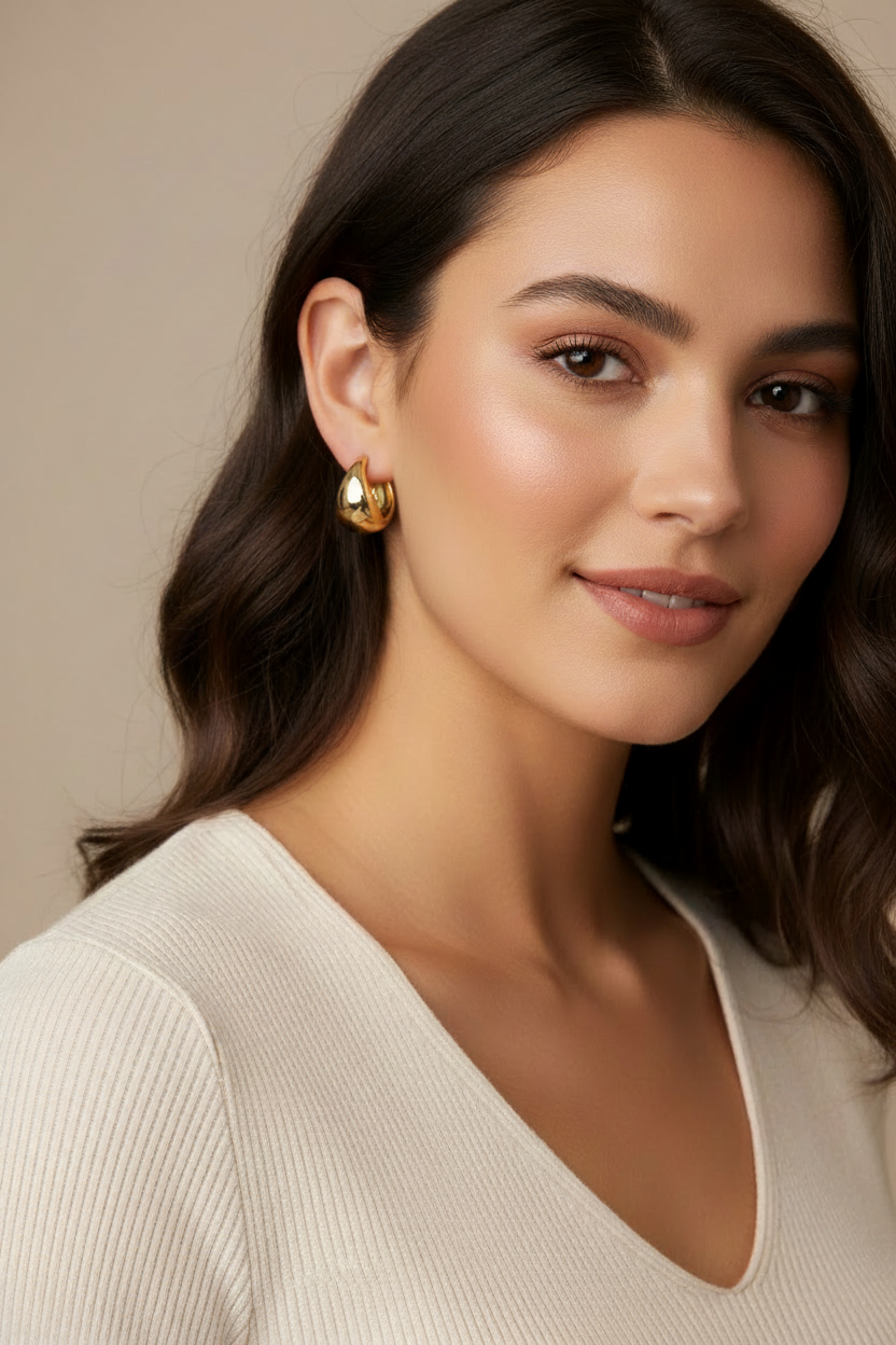 Oval Hoop Earrings